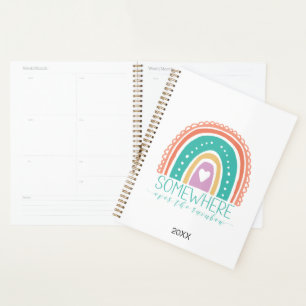 Somewhere Over The Rainbow Modern Chic Colourful Planner