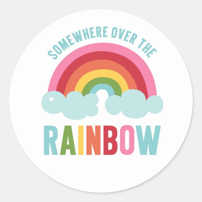 Somewhere Over the Rainbow Sticker (Front)