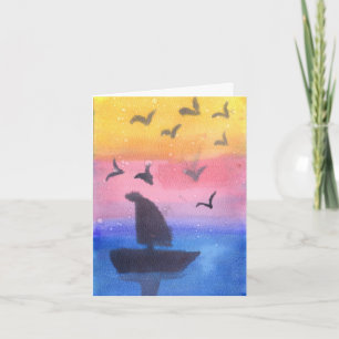 Somewhere Past the Pink Sky Thank You Card