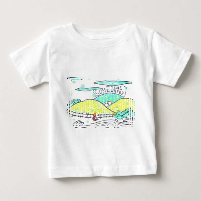 Somewhere / Sometime cartoon about dreams Baby T-Shirt (Front)