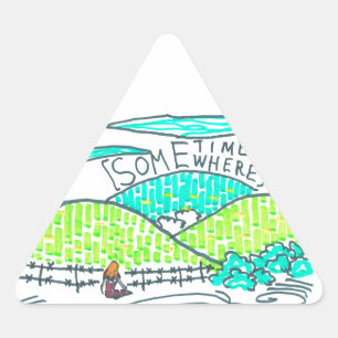 Somewhere / Sometime Triangle Sticker