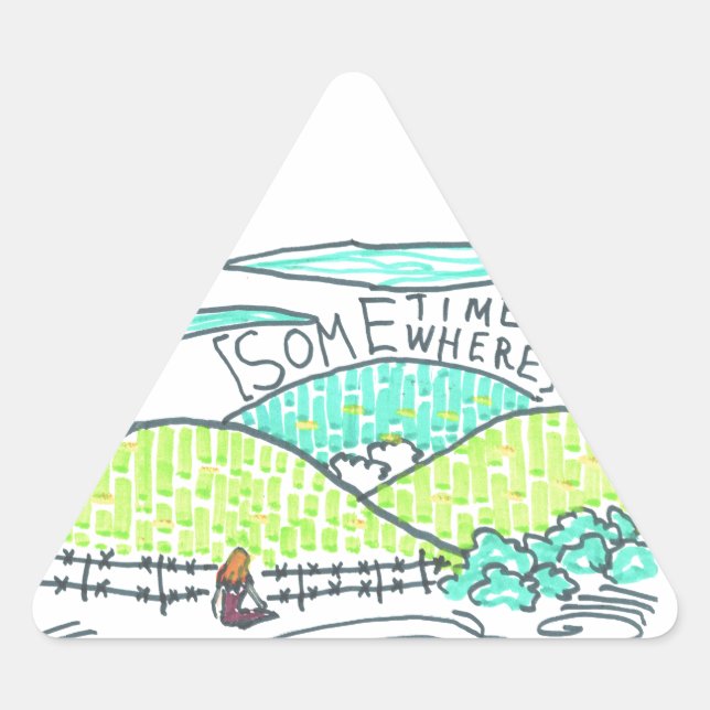Somewhere / Sometime Triangle Sticker (Front)