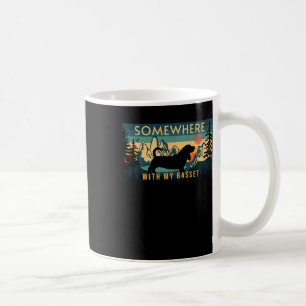 Somewhere With My Bet Hound Vintage Camping Gift S Coffee Mug