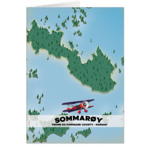 Sommarøy Norway travel poster map