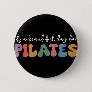 Sommas Yoga Retro Pilates Lover Instructor Workout 6 Cm Round Badge