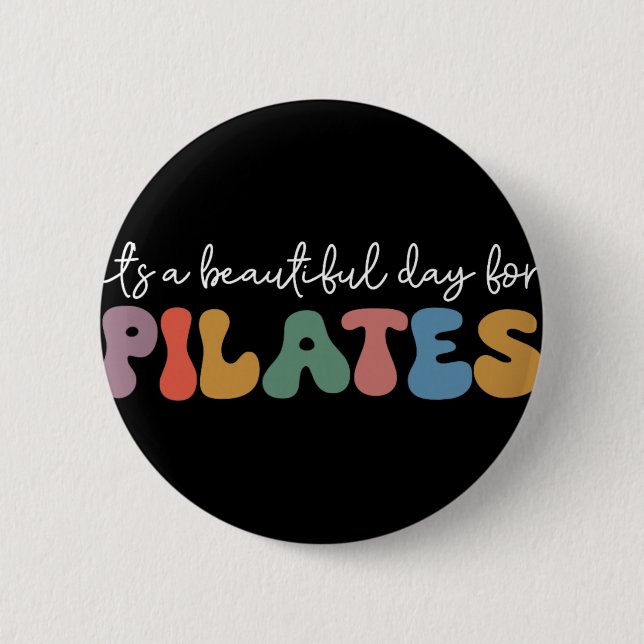 Sommas Yoga Retro Pilates Lover Instructor Workout 6 Cm Round Badge (Front)