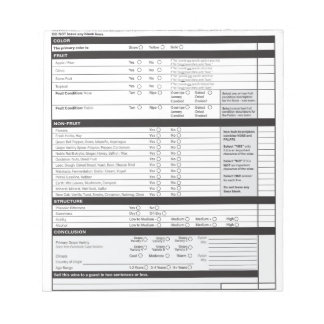 Sommelier Deductive Tasting Grid White Wine Blank Notepad