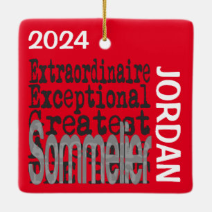 Sommelier Extraordinaire CUSTOM Ceramic Ornament