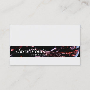 Sommelier Script Wine Flow Business Card