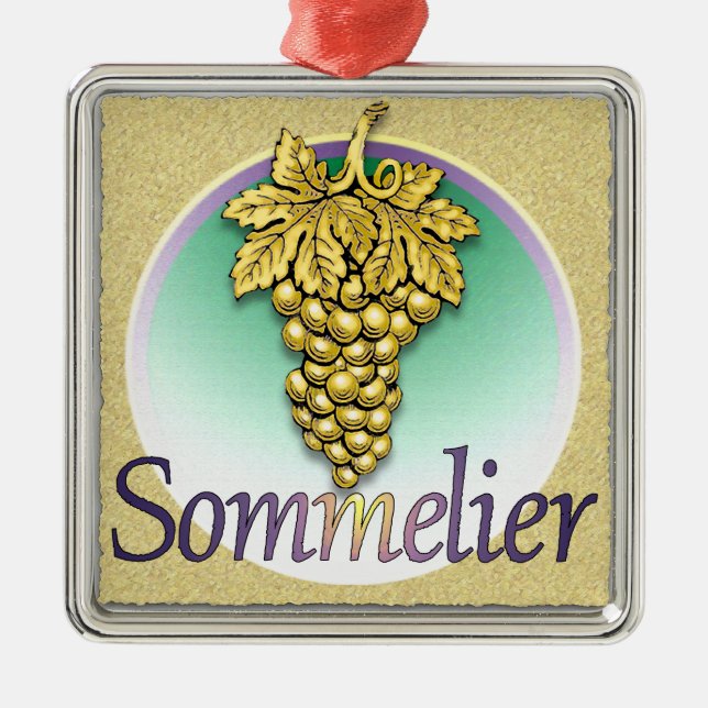 Sommelier Symbol Metal Tree Decoration (Front)
