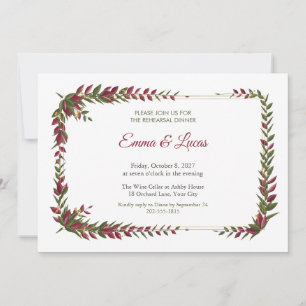Sommelier Tavola Rehearsal Dinner Invitation