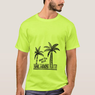 Sommer Sonne und Meer - "SALUDOS" - Palmendekor T-Shirt