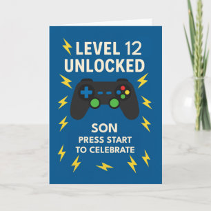 Son 12th Birthday Game Controller Age 12 Unlocked Card