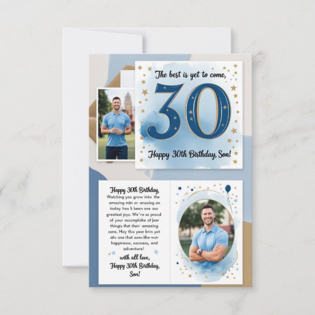 son 30th birthday card (Front)