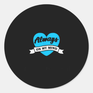 Son Always On My Mind Forever In My Heart Angel In Classic Round Sticker
