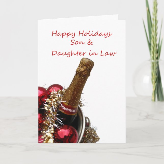 son and daughter in law Merry Christmas card (Front)