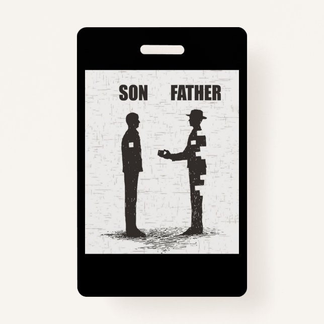 Son And Father ID Badge (Front)