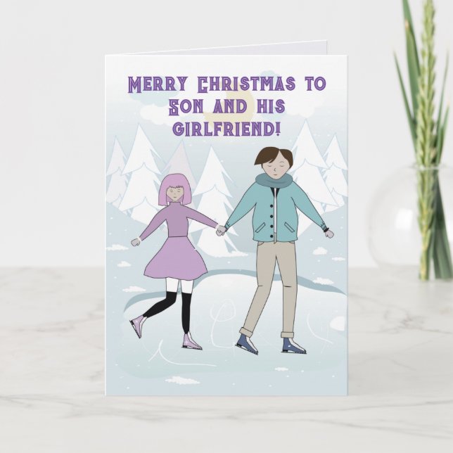 SON AND GIRLFRIEND CHRISTMAS CARD (Front)