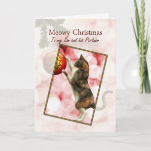 Son and partner, Meowy Christmas Holiday Card