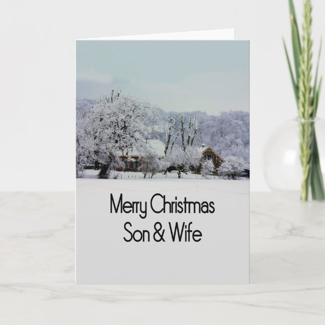 son and wife Merry Christmas card (Front)