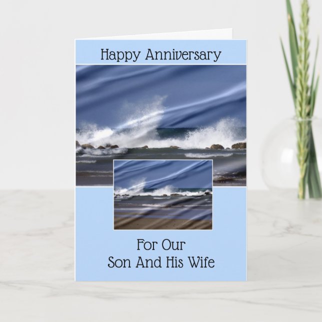 Son And Wife Wedding Anniversary Card (Front)