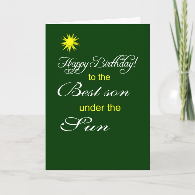 son birthday card (Front)