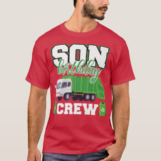 Son Birthday Crew Garbage Truck Family Matching Bi T-Shirt