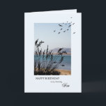 Son Birthday, Seaside Scene Card<br><div class="desc">A lovely birthday card for a son. A seaside scene with silhouetted grass and seagulls. A lovely tranquil scene to promote memories of seaside holidays.</div>