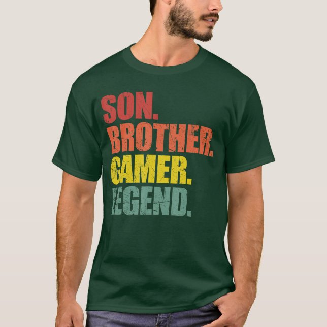 Son Brother Gamer Legend girl T-Shirt (Front)