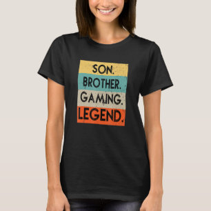 Son Brother Gaming Legend Gamer For Teen Boys T-Shirt