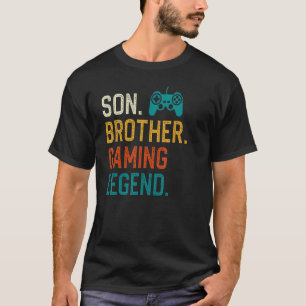 Son Brother Gaming Legend Gamer Gifts For Teen Boy T-Shirt