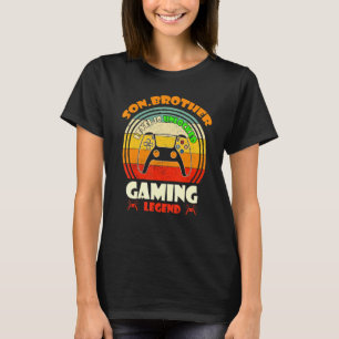 Son Brother Gaming Legend Level 10 Unlocked 10th B T-Shirt
