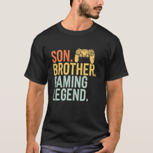 Son Brother Gaming Legend Retro Gamer Boys Kids Me T-Shirt