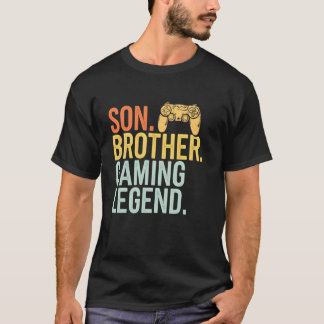 Son Brother Gaming Legend Retro Gamer Boys Kids Me T-Shirt