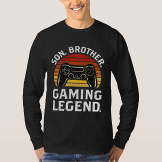 Son Brother Gaming Legend Teenage Boy Gaming T-Shirt