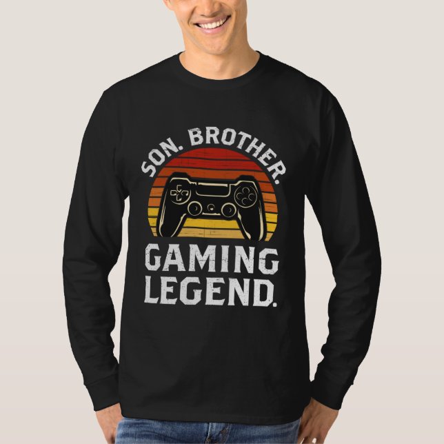 Son Brother Gaming Legend Teenage Boy Gaming T-Shirt (Front)