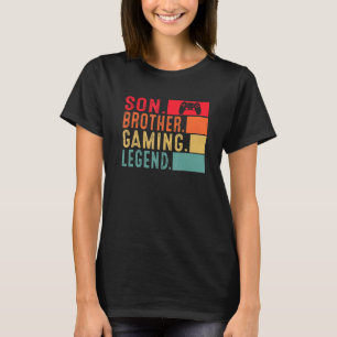 Son Brother Gaming Legend Video Gamer For Boys Ki T-Shirt