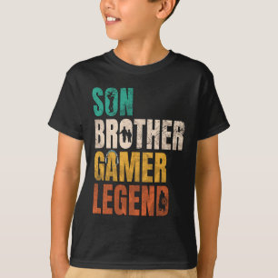Son Brother Video Gamer Legend Matching Family Sib T-Shirt