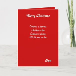 Son Christmas greeting cards