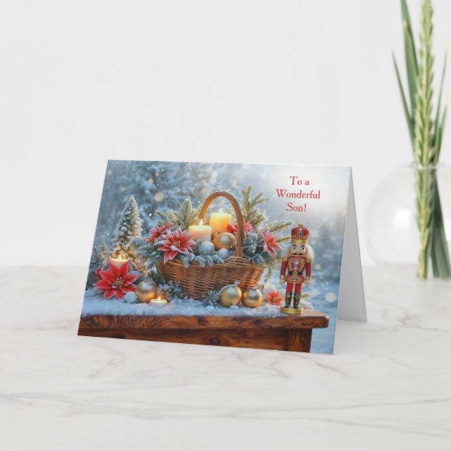 Son Christmas Holidays with Nutcracker Card (Front)