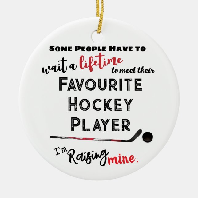 son/daughter hockey ornament  (Front)