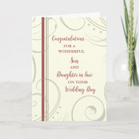 Son & Daughter in Law Wedding Day Congratulations