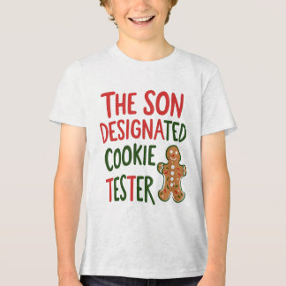 Son Designated Cookie Tester Christmas Tri-Blend Shirt