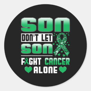 Son Don't Let Son Fight Cancer Alone Bile Duct Can Classic Round Sticker