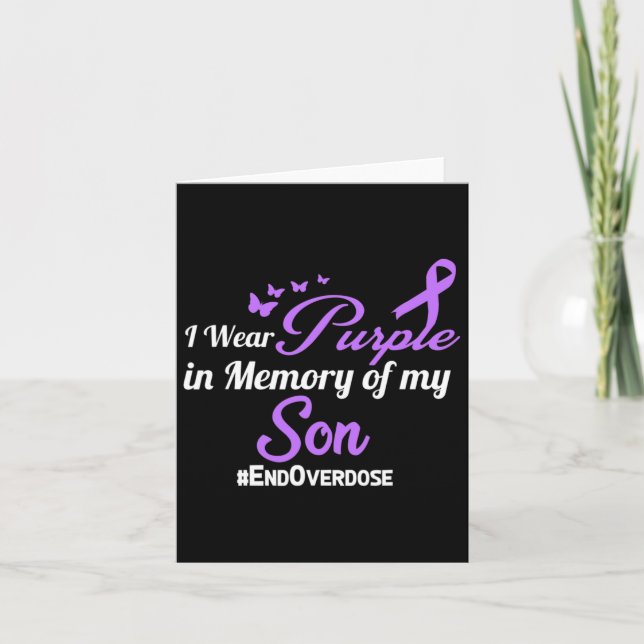 Son Drug Overdose Awareness Memory  Card (Front)