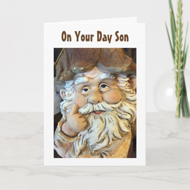 SON ENJOY, RELAX AND KNOW YOU ARE LOVED BIRTHDAY CARD (Front)