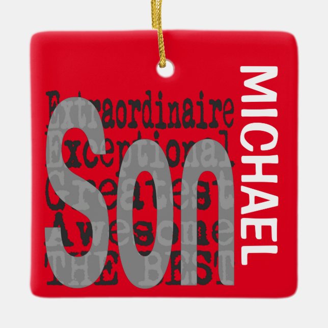 Son Extraordinaire CUSTOM Ceramic Ornament (Front)