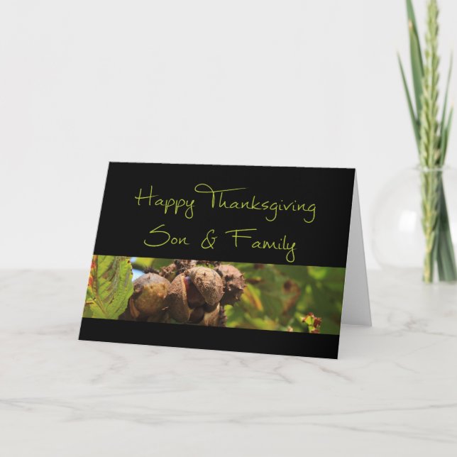 Son & family    Thanksgiving Card (Front)