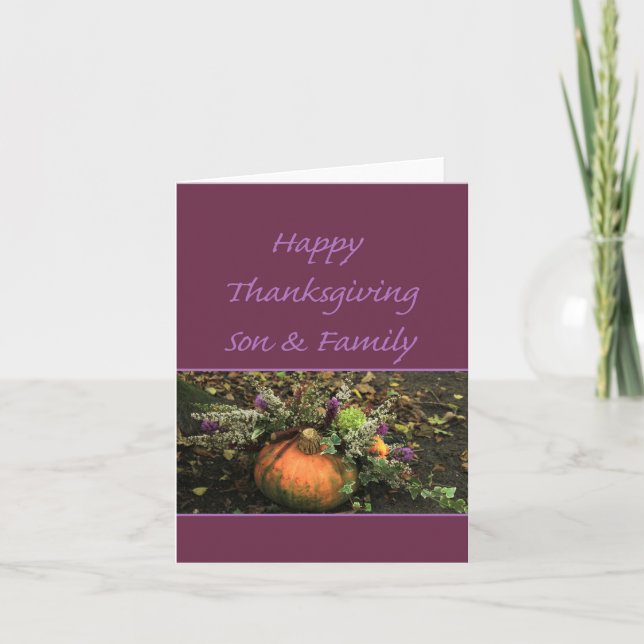 Son & family    Thanksgiving Card (Front)