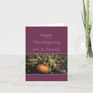 Son & family    Thanksgiving Card